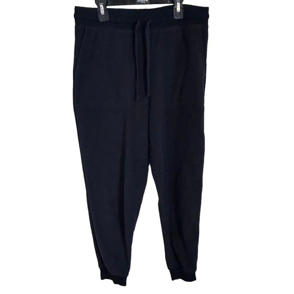 Lands' End Black Fleece Jogger pants size Small women’s cozy - Picture 1 of 7